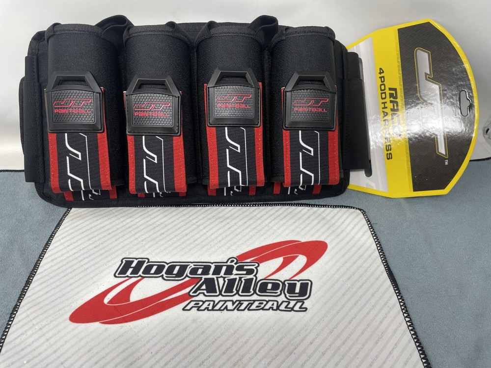 JT Race 4 Pod Paintball Pack/Harness (Ruby)