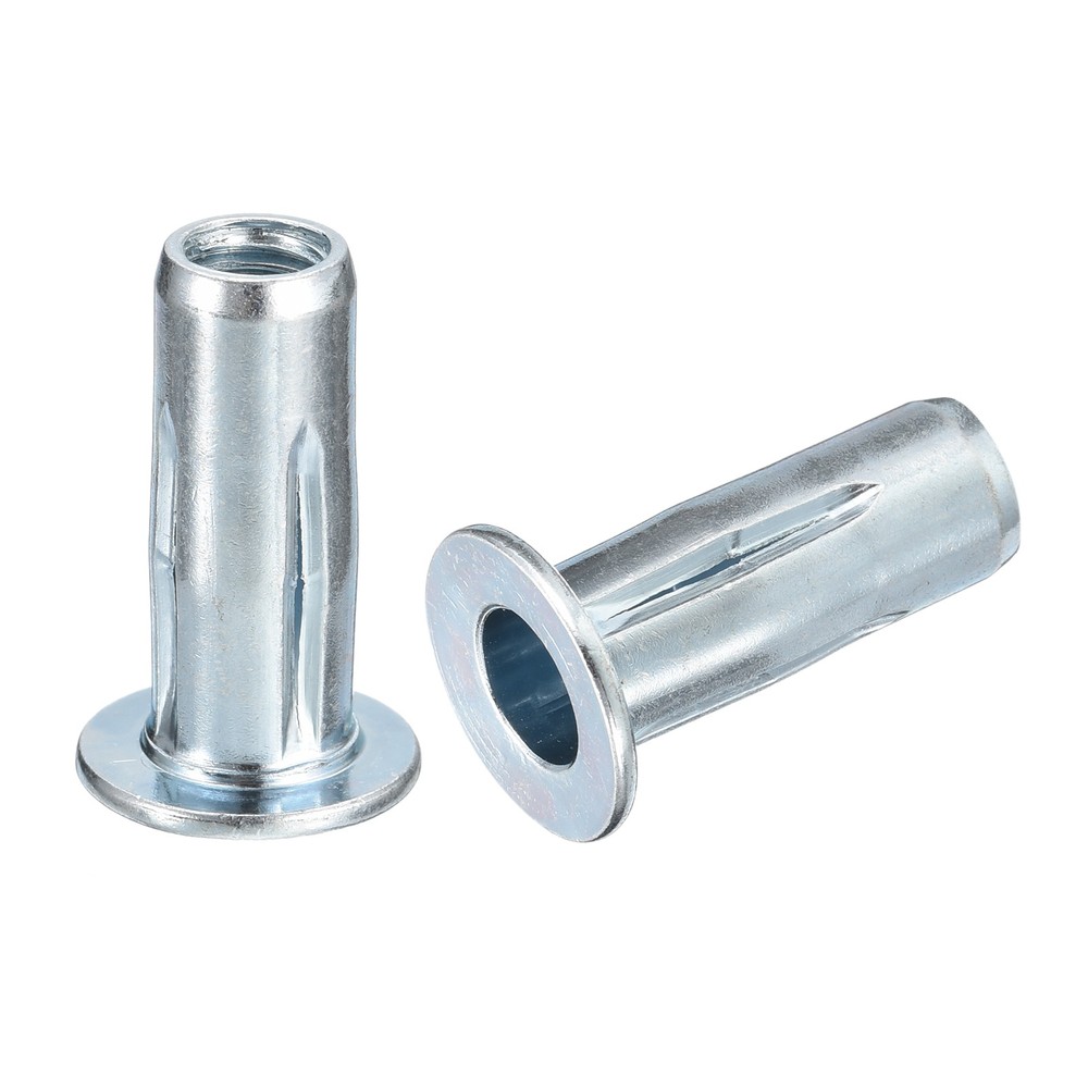 10pcs M8 Multi-Grip Rivet Nuts Pre-Bulbed Shank Flat Head Threaded Insert Nut