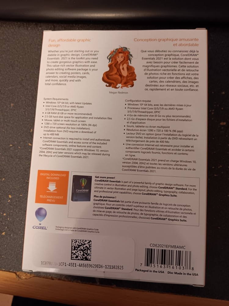 CorelDRAW Essentials 2021 Graphic Design Software- New