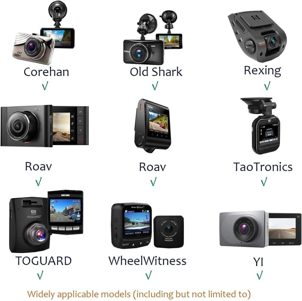 Dash Cam Mount for Rearview Mirrors - Compatible with Most Models