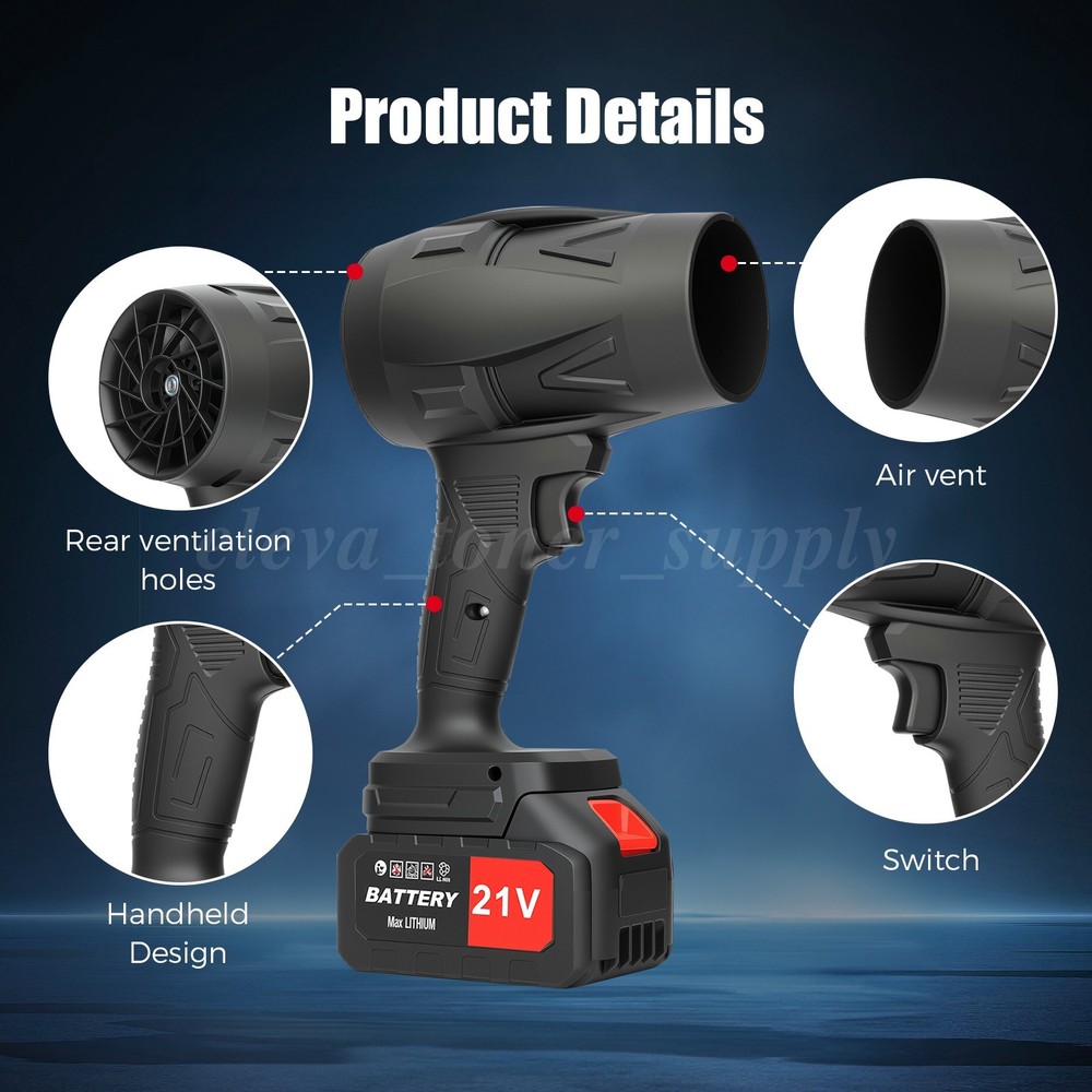 Cordless Leaf Blower, Variable Speed, Handheld, Yard & Lawn Cleaning