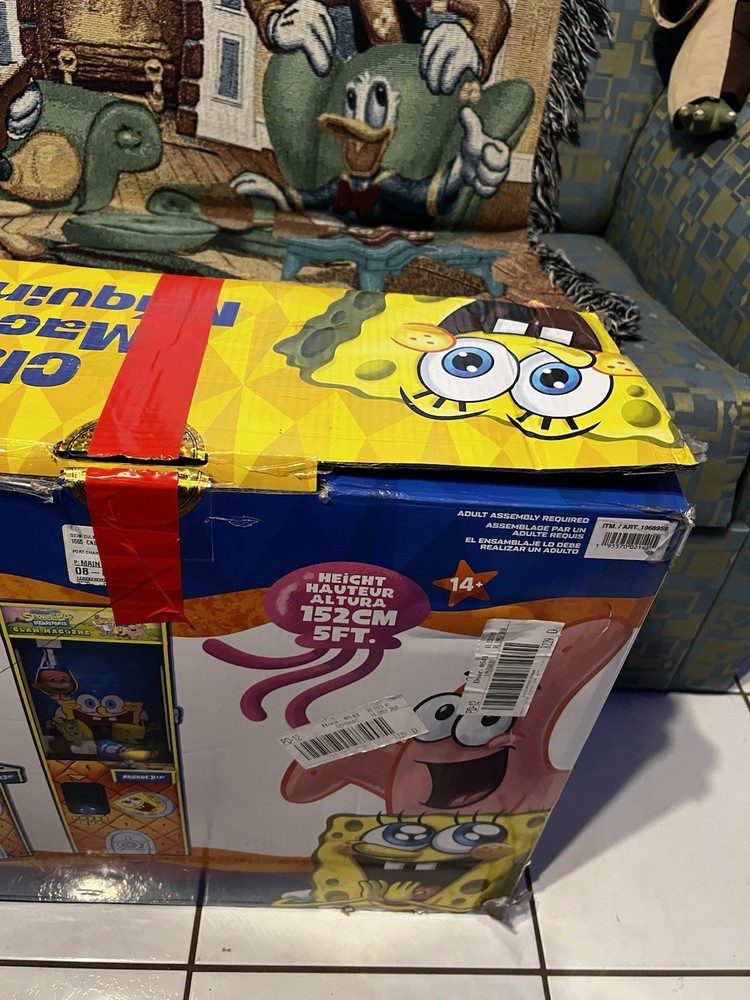 Arcade 1Up SpongeBob SquarePants Claw Machine NEW OPEN BOX