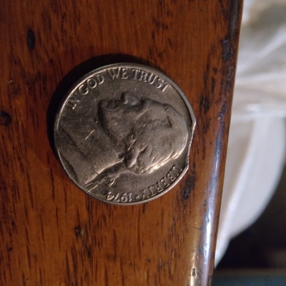 1974D Error Jefferson nickel clipped planted