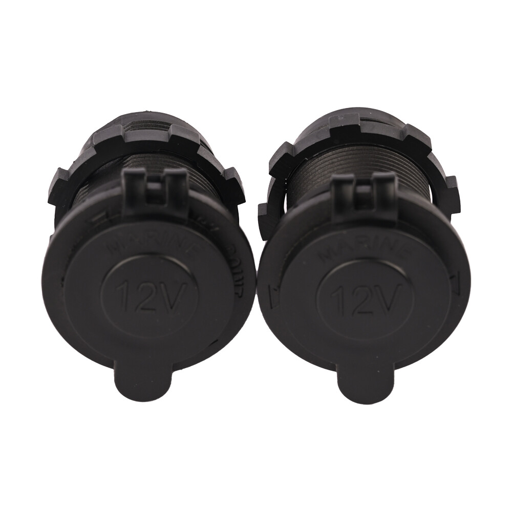 2pcs 12V Cigarette Lighter Socket Power Outlet Receptacle Plug or Car Marine ATV