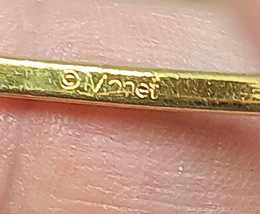 Monet Vintage Bangle 2 Bracelets Set Gold Toned Plain & Teardrop Design EUC