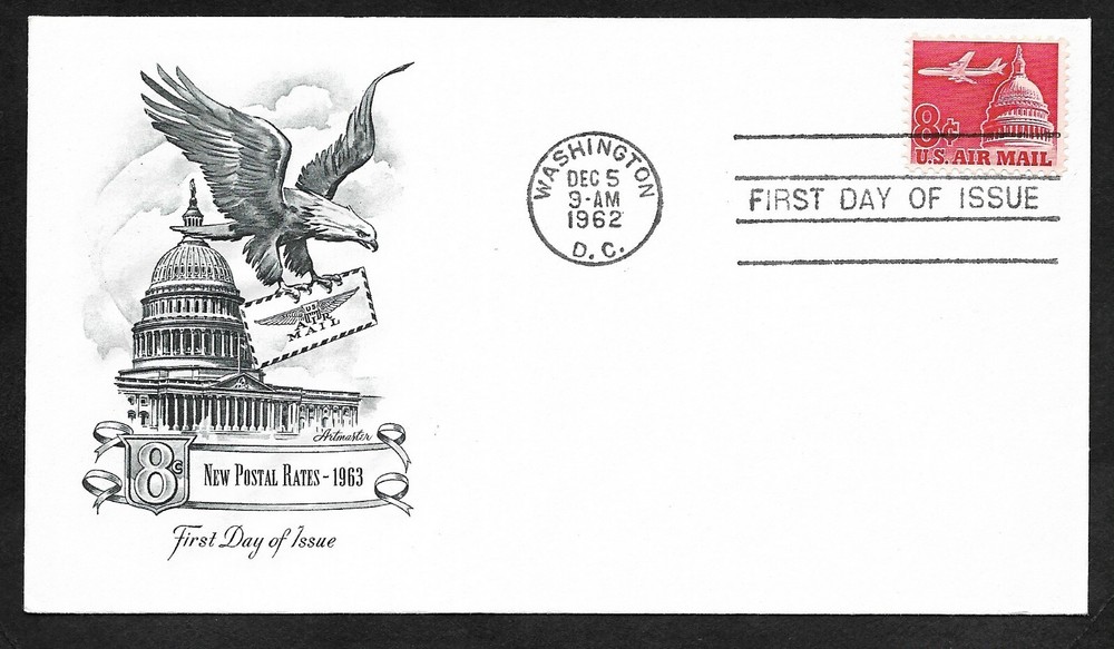 #C64 8c Jet over Capitol - Artmaster FDC