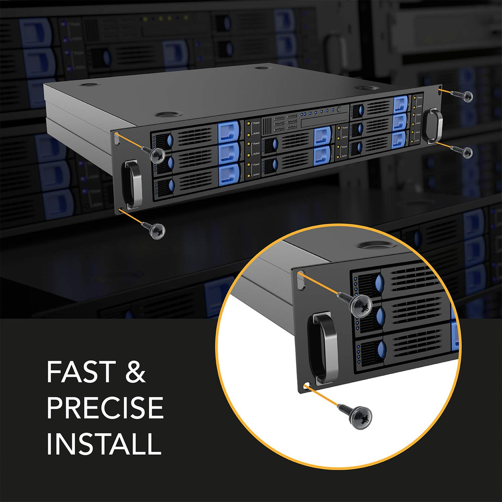 10-32 Rack Screws 50-Pack - Versatile Server Rack Accessories for Network Cabine