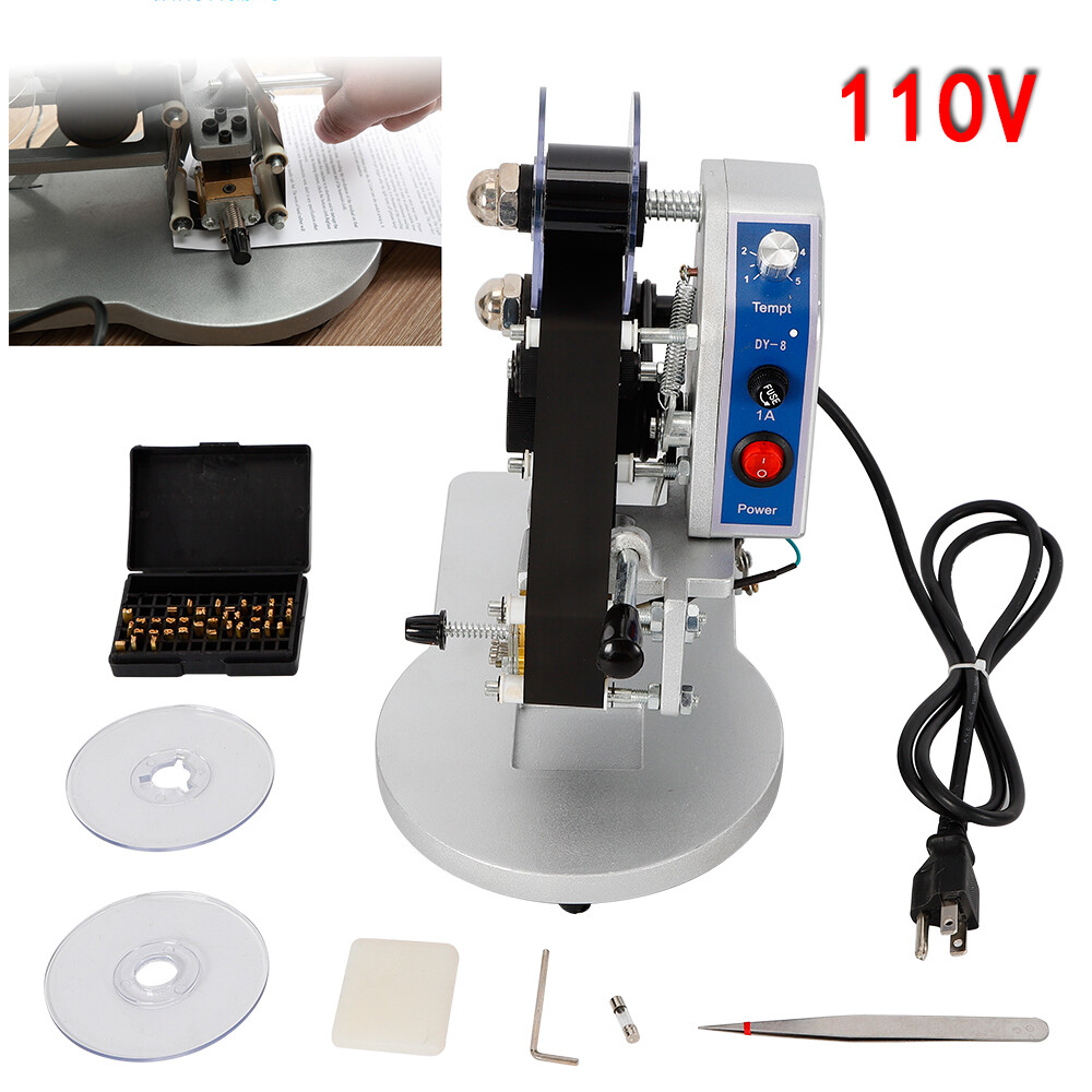 DY-8 Hot Stamp Printer,Manual Ribbon Coding Hot Foil Stamping Date Code Machine