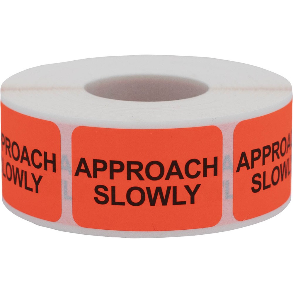 Approach Slowly Labels | 1 x 1.5″ Rectangle | 500 Per Roll