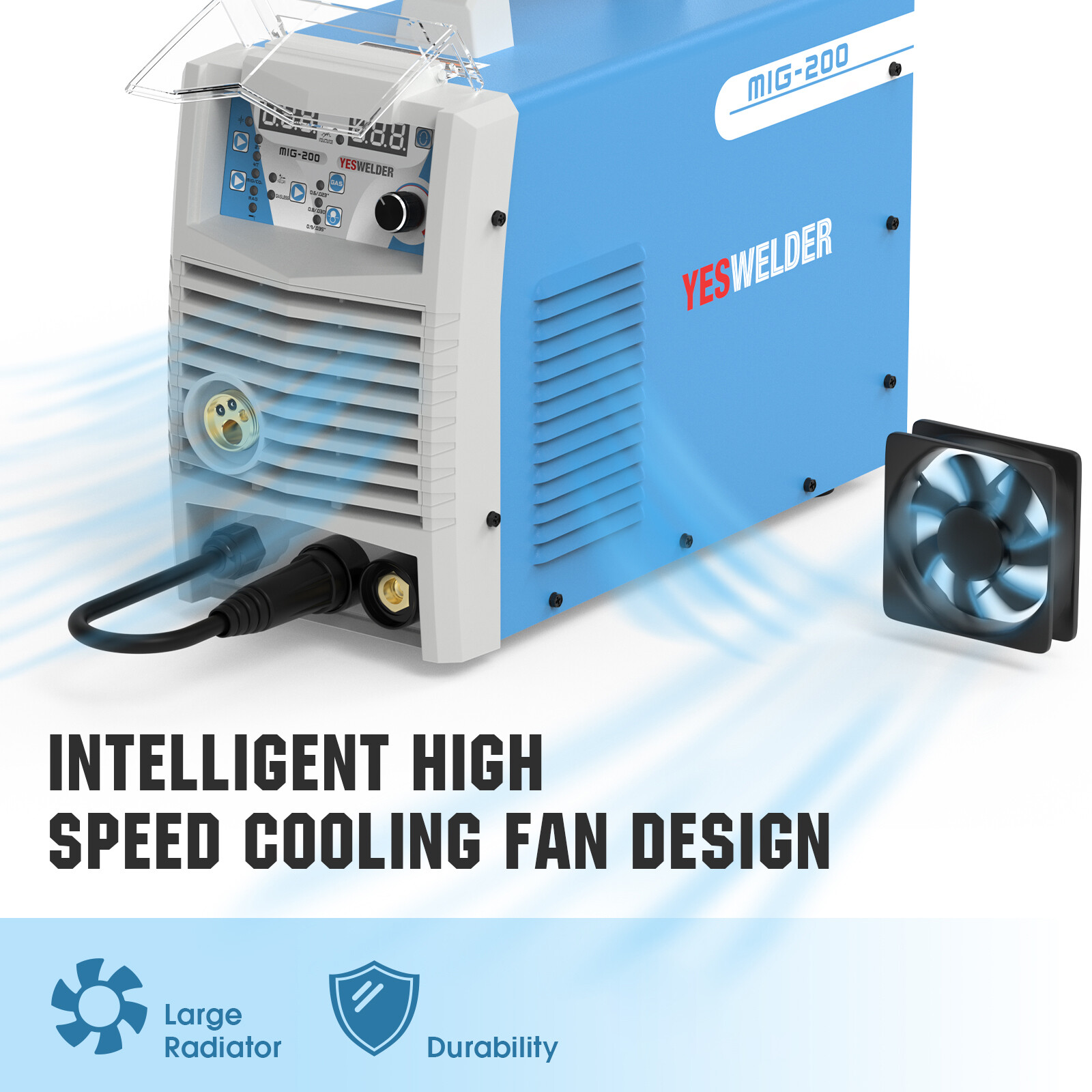 MIG-200 220V 200Amp Welding Machine MIG/Stick/TIG Multi-Process Welder