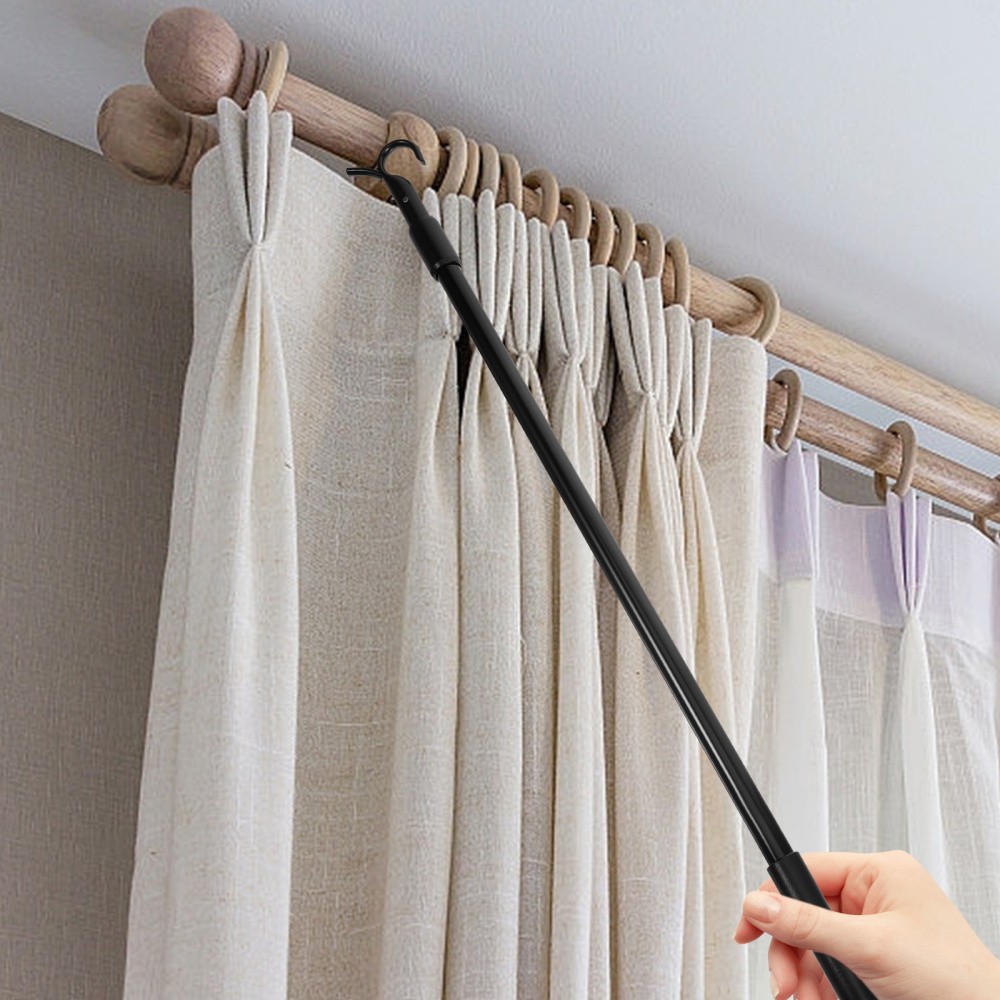 Draw Rod for Cordless Blinds Curtain Pulling Rods Black Out Curtains