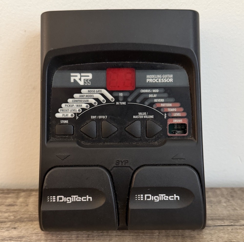 DigiTech RP55 Modeling Guitar Processor Pedal RP-55 Tested Multi Effects AS IS!