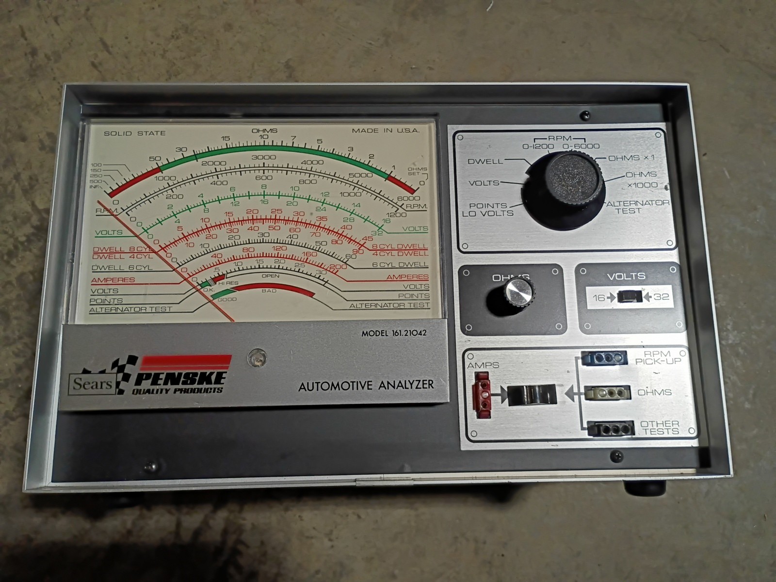 Vintage Sears Penske Automotive Analyzer 161.21042 & Timing Light 244.2138