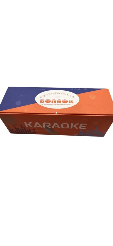 Bonaok Wireless Bluetooth Karaoke Microphone w/LED, Gold, J01