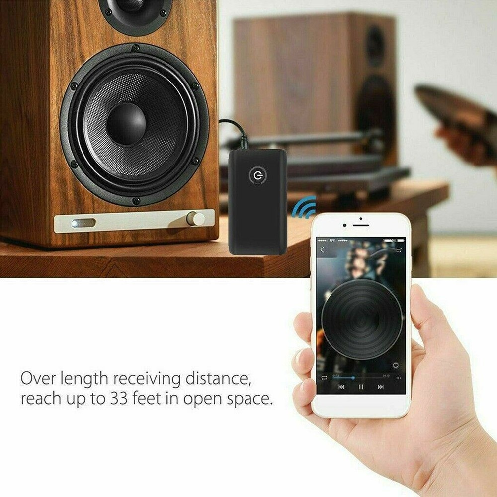 3.5mm Jack Aux Audio Adapter 2in1 Bluetooth 5.0 Transmitter Receiver Wireless US