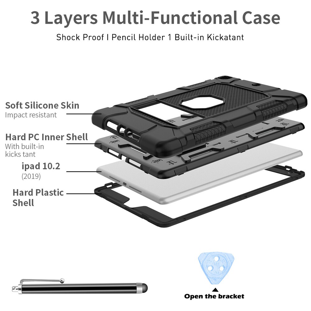For iPad 9th Generation Case Heavy Duty Shockproof Rugged Cover+Screen Protector