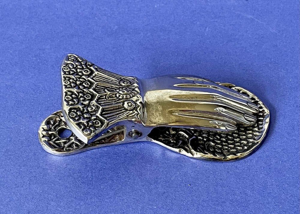 💙SILVERPLATE ANDREA by SADEK Victorian Repro Gloved HAND CLIP HOLDER Vintage