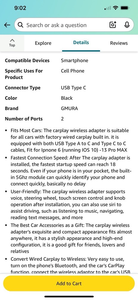 Wireless Car Play Adapter