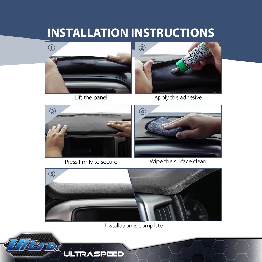 Soft TPE Dash Board Cover Cap Black For 07-2014 Silverado LS LT WT Sierra SL SLE