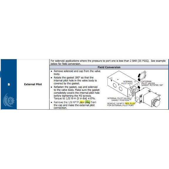 Automatic Valve 0957-075 Plug Pipe MFGD