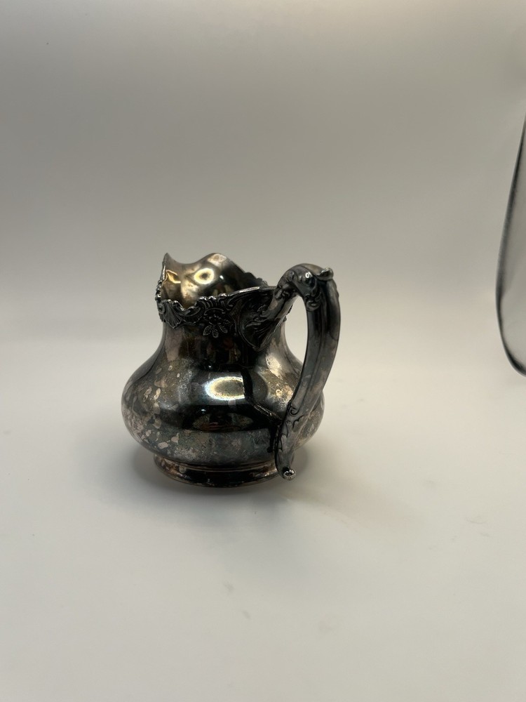 Reed And Barton Silver Plated Small Pitcher Ornate Handle