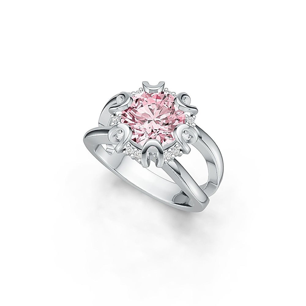 Sterling Silver Semi Mount Ring Setting Round RD 9.5x9.5mm