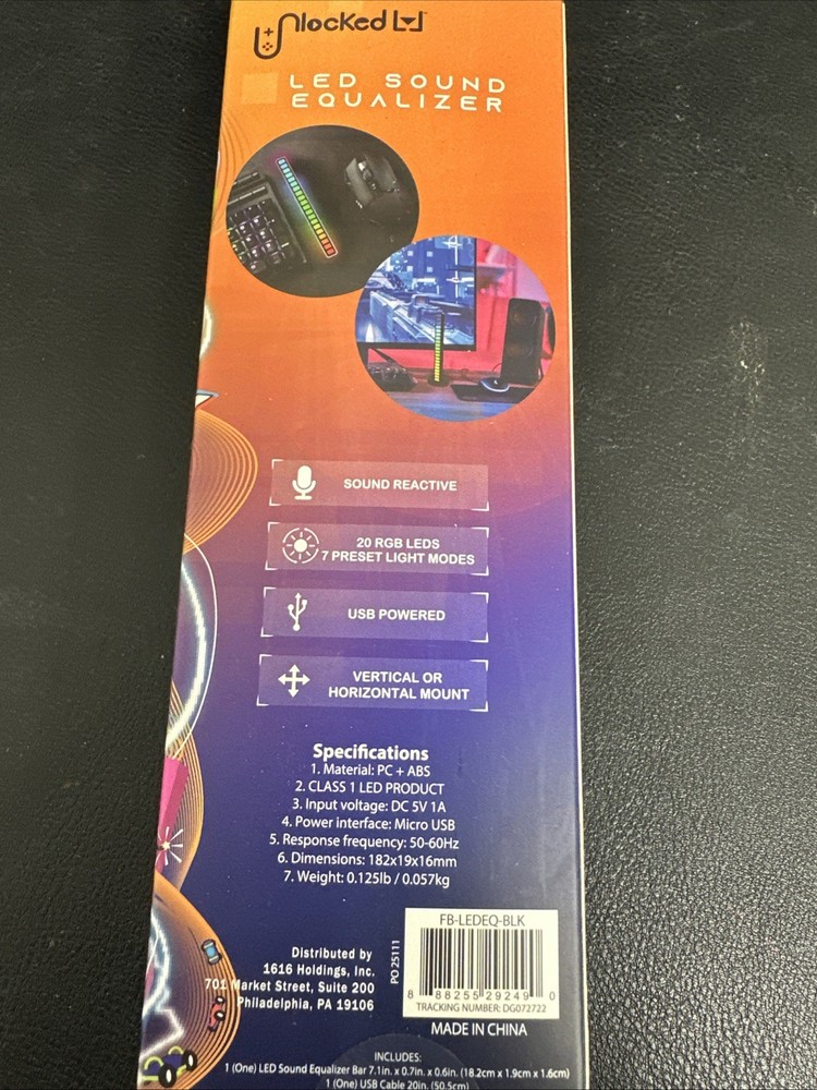 Unlocked LED Sound Activated LED Equalizer Model FB-LEDQ
