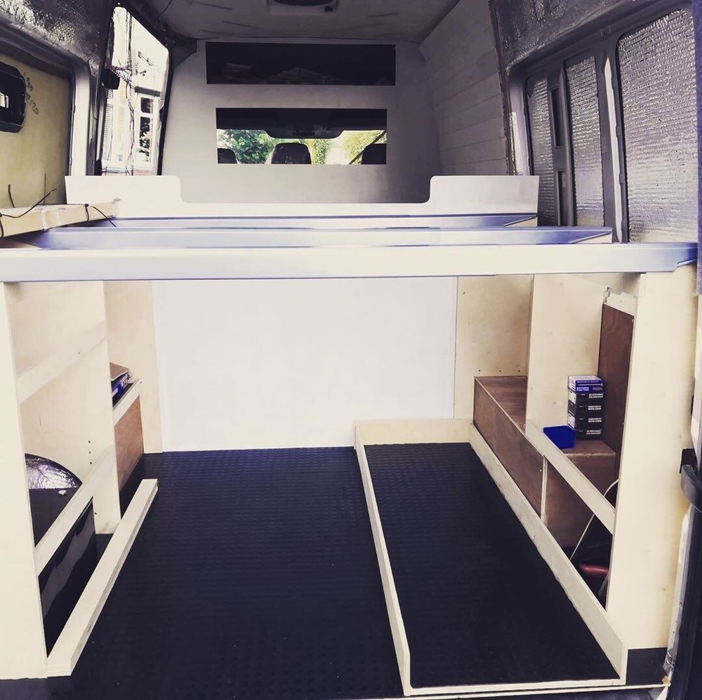 2x Beam Camper Van Twin Bed Central Support Adjustable 55" to 79" Sleeper