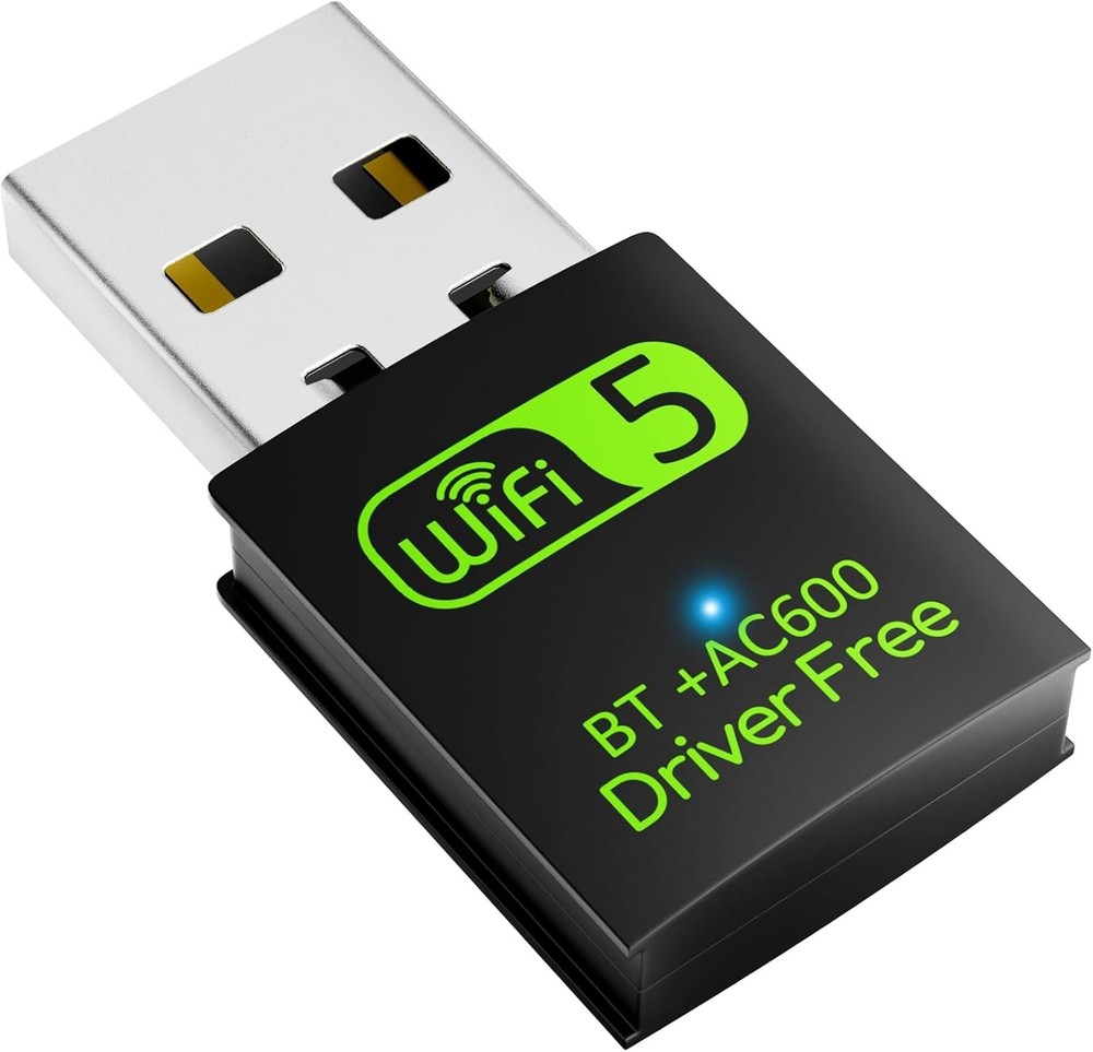High-Speed 600Mbps Mini USB WiFi Dongle with Bluetooth and AP Mode Functionality
