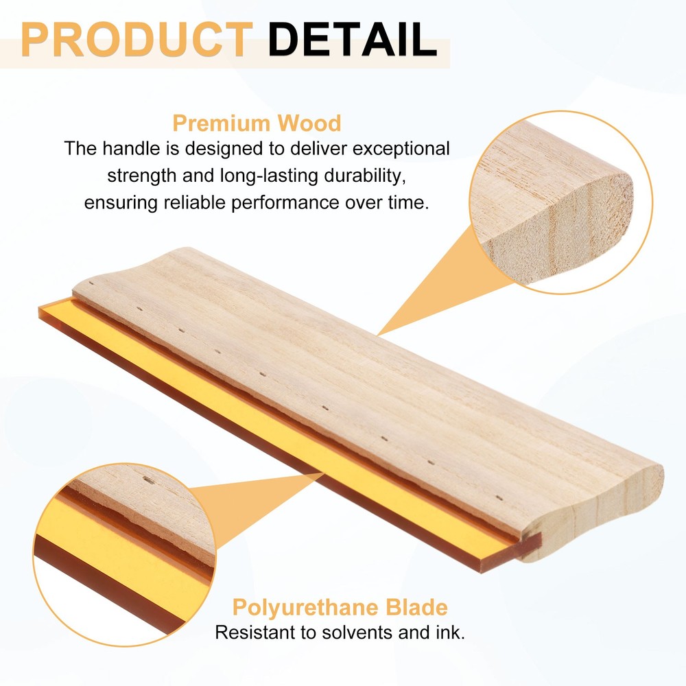 Screen Printing Squeegee 14 Inch 65 Durometer for Silk Screen Fabric