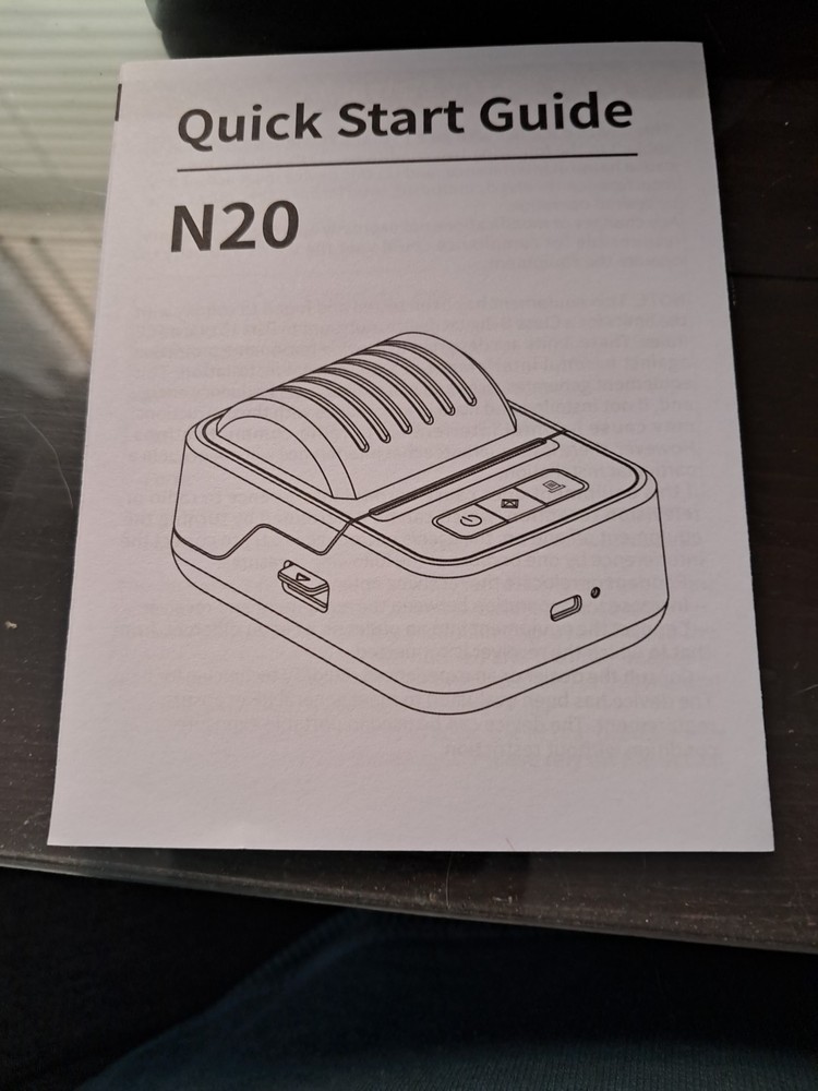 Portable Label Maker Bluetooth Thermal Label Printer N20