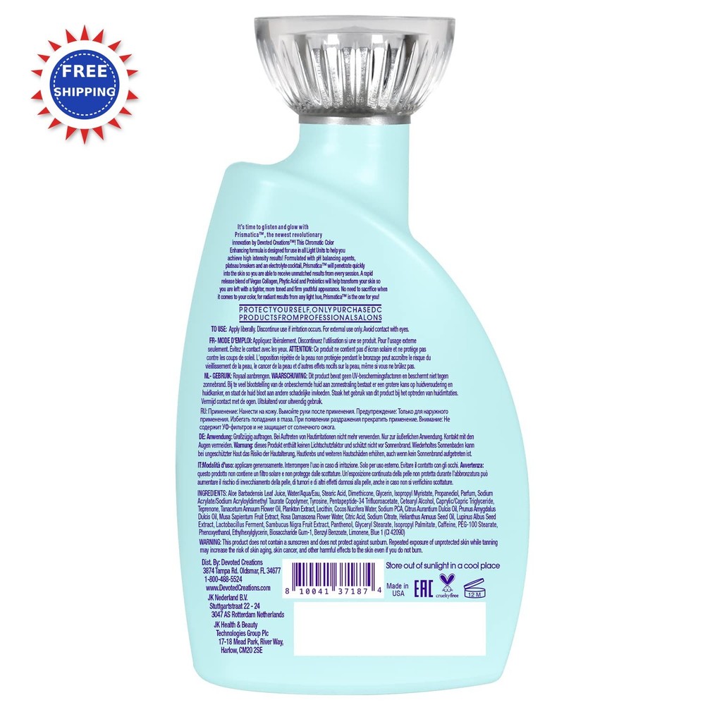 Tanning Optimizer Devoted Creations Prismatica 400ml Full Spectrum Colour Dark