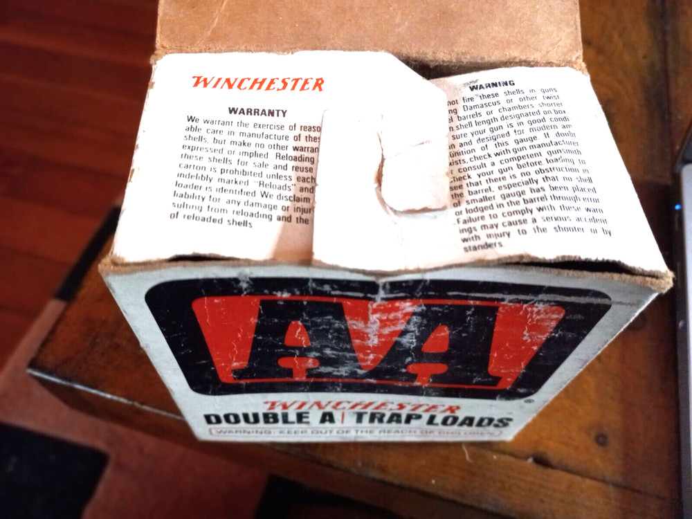 Winchester AA Double A Trap Load Box Empty 12ga