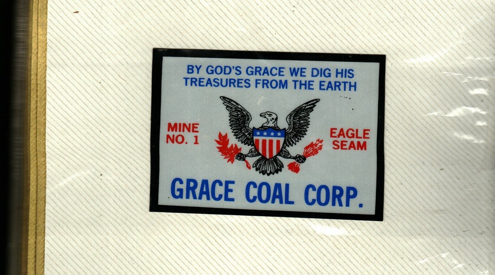 NICE EAGLE GRACE COAL CORP. COAL MINING STICKER # 1726