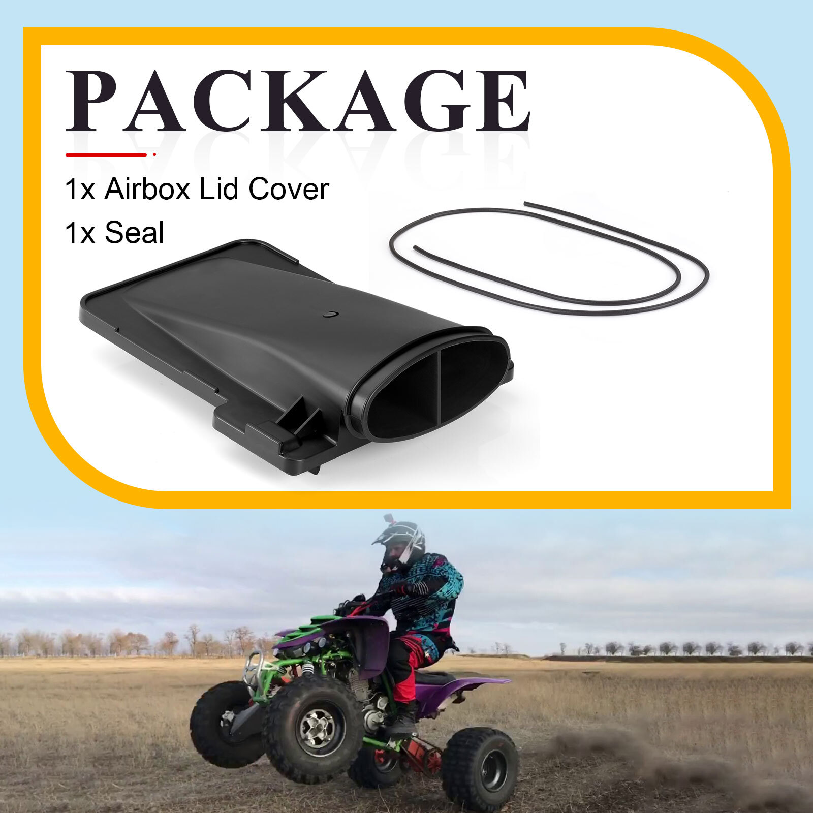 AIR INTAKE BOX LID COVER & SEAL FOR YAMAHA Raptor 660R YFM660R 2001 2002-2005