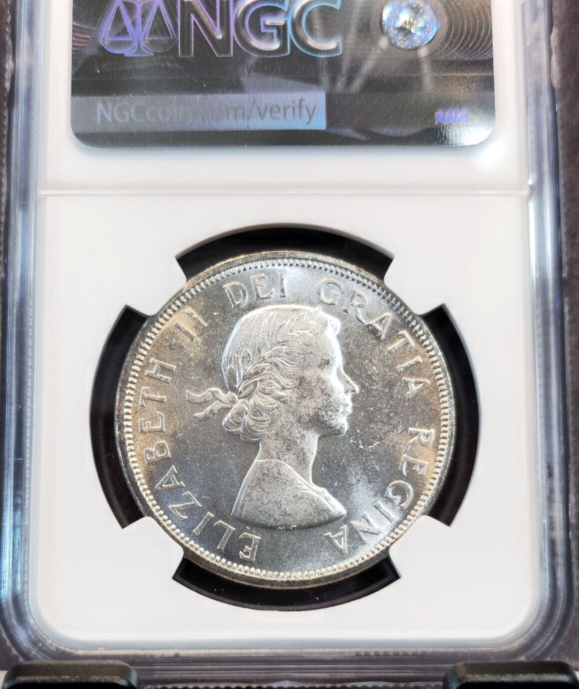 1964 CANADA SILVER 1 DOLLAR S$1 CENTENNIAL NGC MS 63 NICE MINT STATE STRIKE