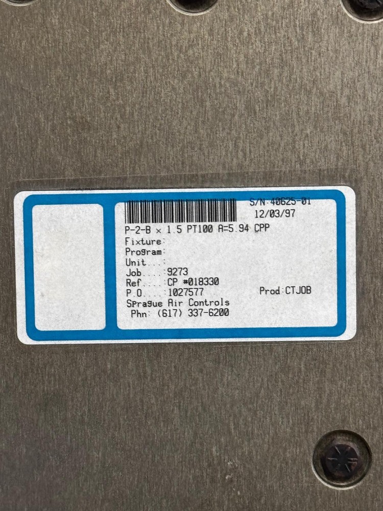 BTM Pneumatic press unit Model P-2 -B x 1.5 PT100 A=5 94 CPP