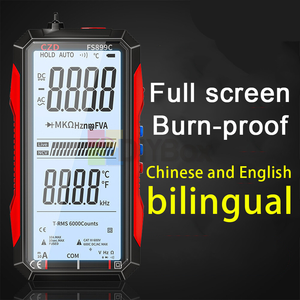 CZD-FS899C Digital Multimeter Auto AC/DC Voltage Current Frequency Meter New