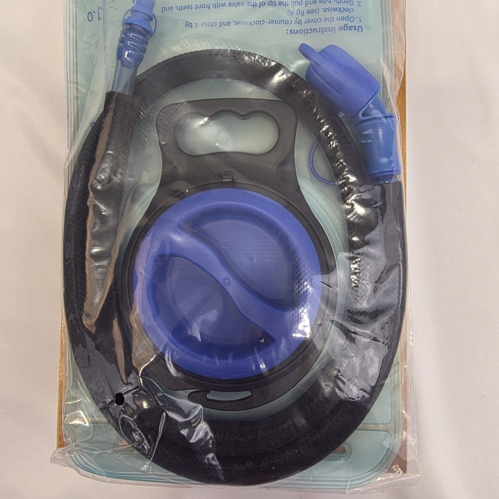 MothyBot Hydration Pack Backpack 2L Bladder Hiking Camping Blue Reflective