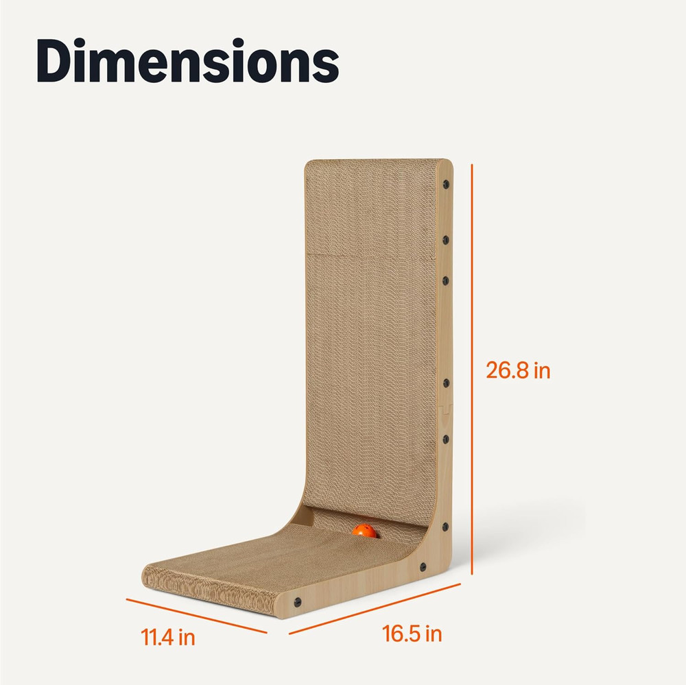 Cat Scratch Post L-Shaped Cat Scratching Post Cat Scratch Pad with Interactive B