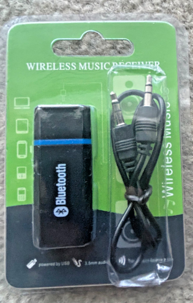 Wireless Bluetooth Receiver Adapter YET-M1 w/ 3.5mm AUX – New Opened Box