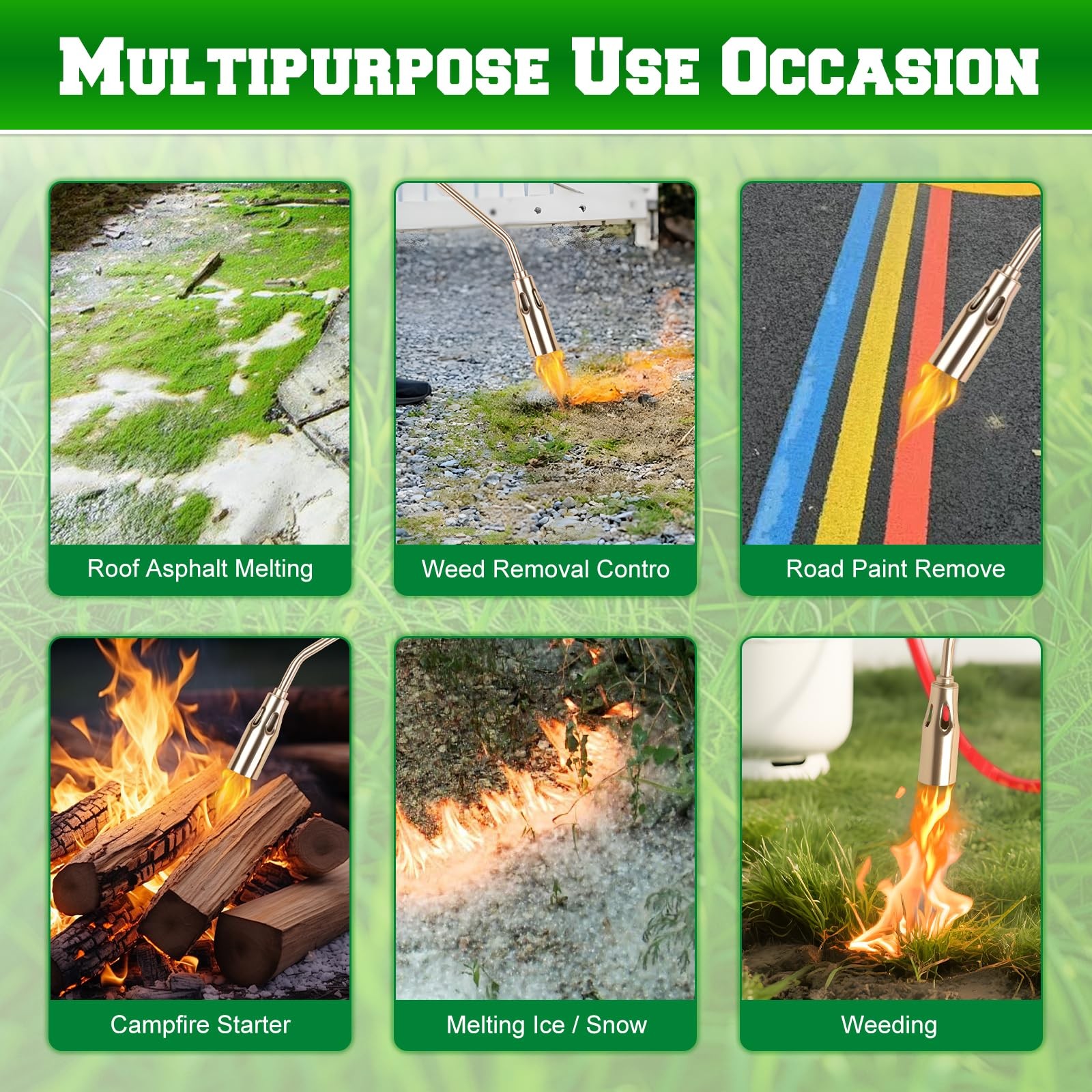 2025 New Propane Torch Weed Burner Kit, Portable Garden Weed Burner Torch, Hi...