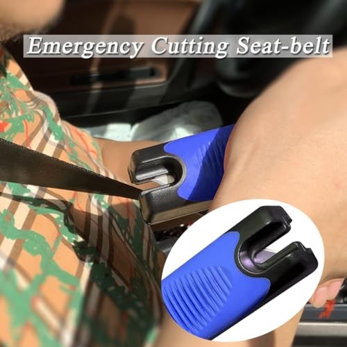 2 Pack Foldable Car Door Handle for Elderly with Adjustable Standing Aid Blue
