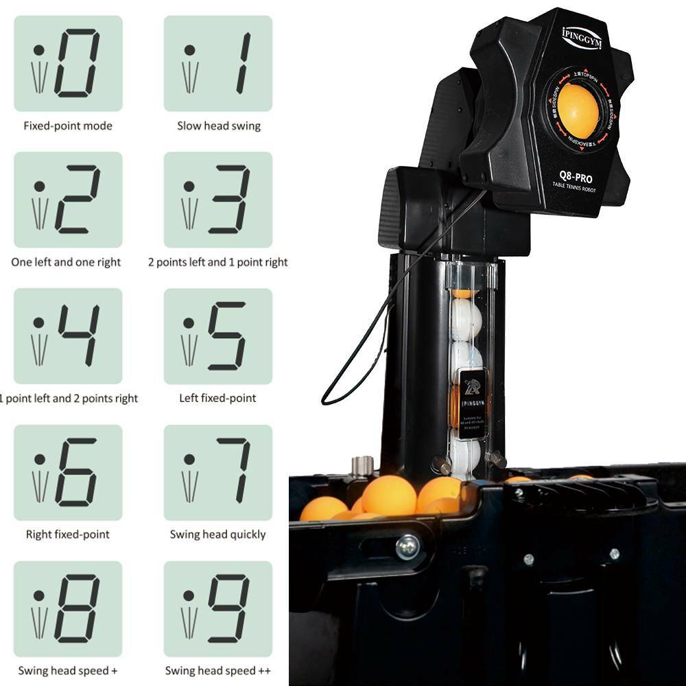 Table Tennis Robot Automatic Ping Pong Pitching Machine Training Practice w/Net