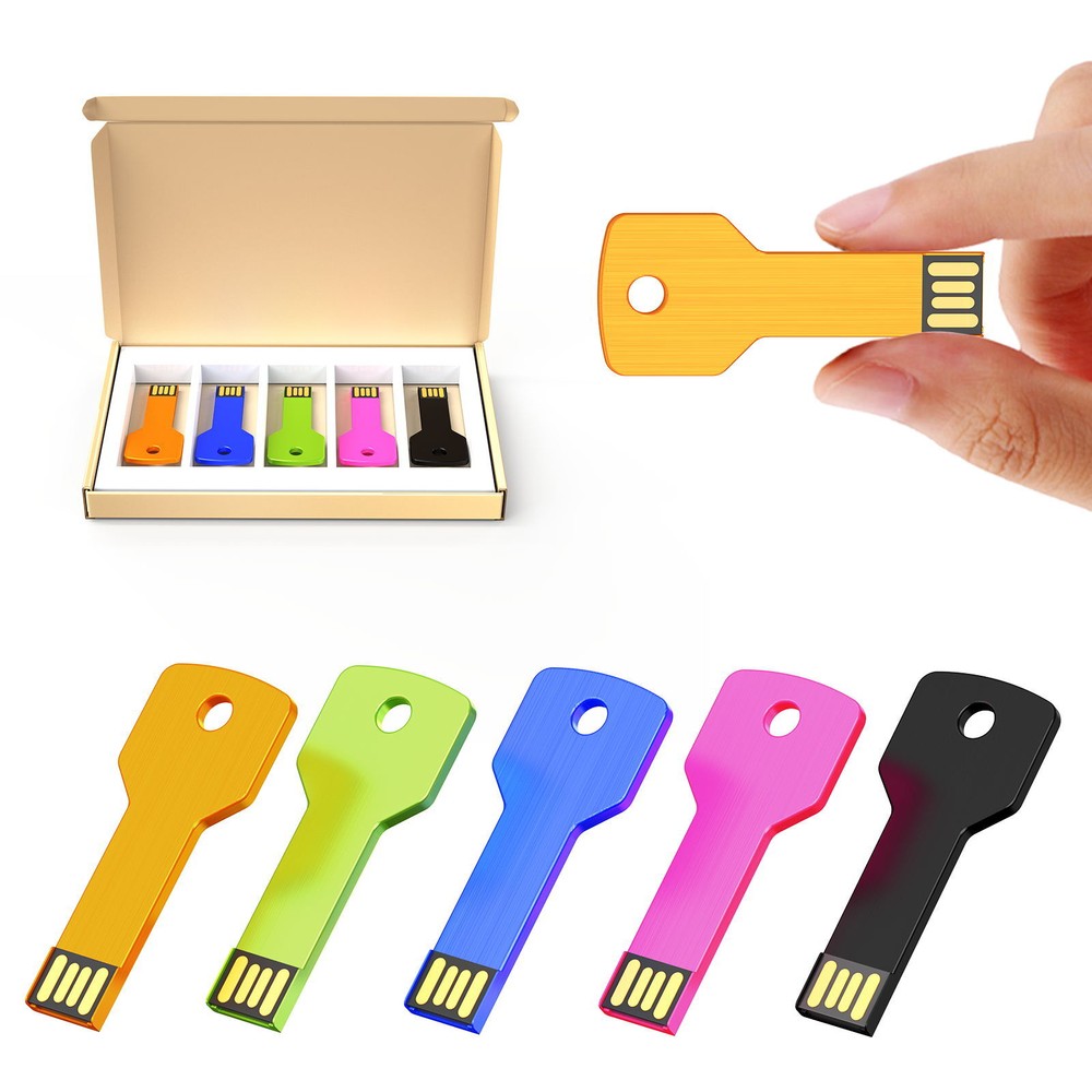 USB 2.0 Flash Thumb Drive Key Shape 8GB USB Memory Sticks Pendrive 5PCS