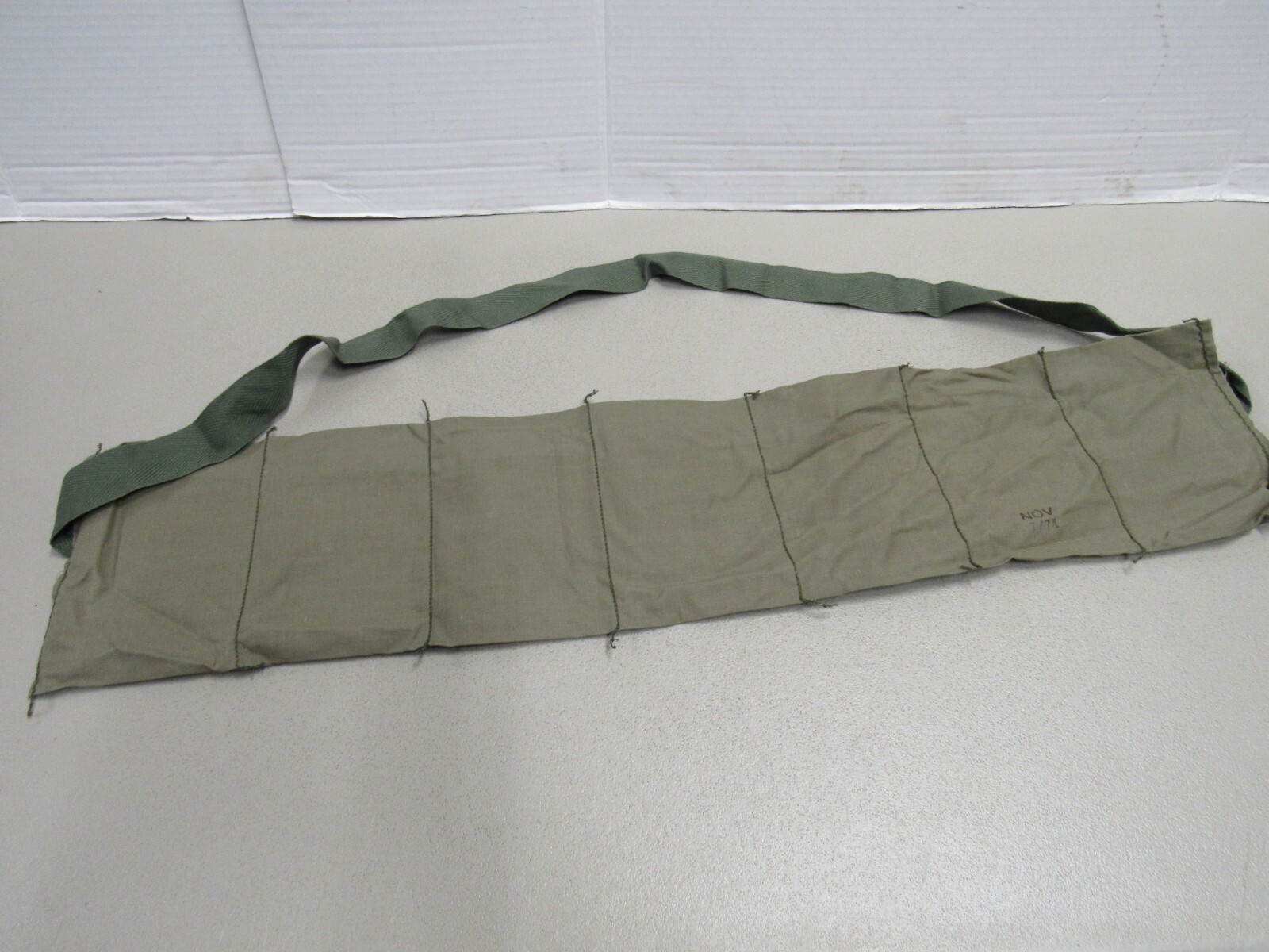 US VIETNAM ERA 7 POCKET AMMO BANDOLIER 1974 DATED UNISSUED US ARMY USMC 223