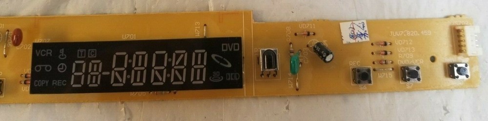 APEX ADV-3750 VCR & DVD Player DISPLAY & RCA PCB BOARD Working