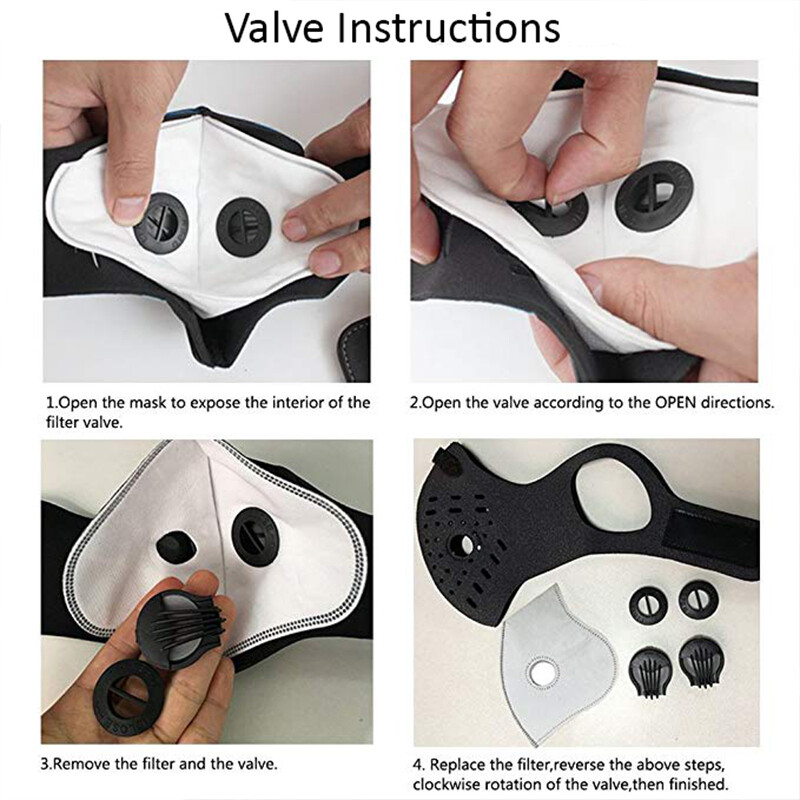Neoprene Face Mask Cover with Replaceable Filter. USA STOCK. Get it ASAP!