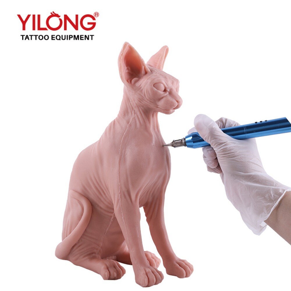 Cat Model Tattoo Practice Rubber Simulates Real Skin Beginner Practice YILONG