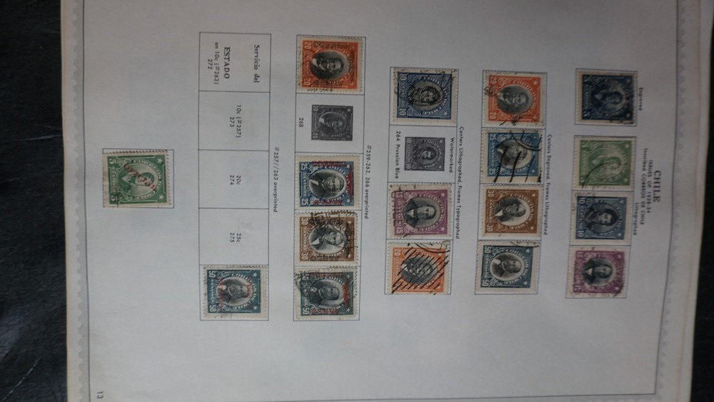 Chile fine collection on pages